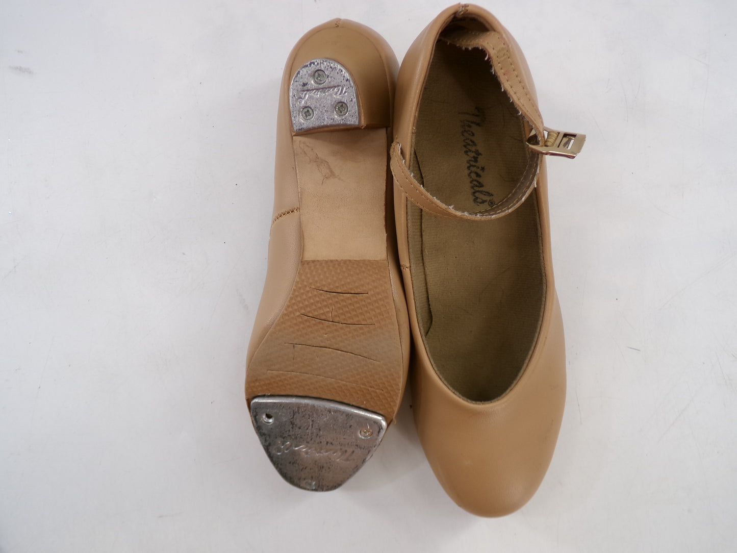 Pre-Owned Tap Shoes Theatricals Womens 5M 1.5" Heel Leather Buckle