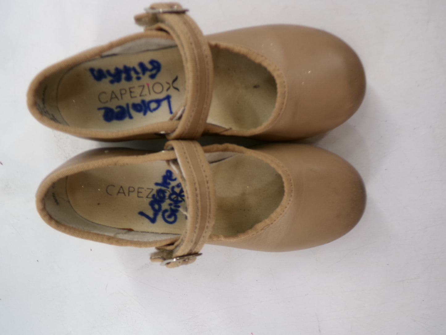 Pre-Owned Tap Shoes Capezio Toddler 11 Jane Leather Easy Strap Tan
