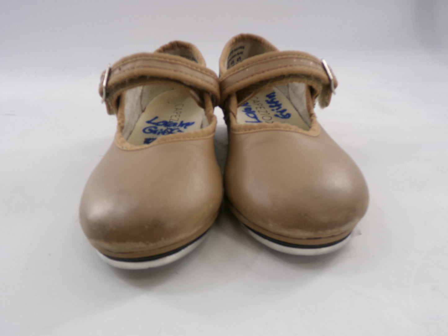 Pre-Owned Tap Shoes Capezio Toddler 11 Jane Leather Easy Strap Tan