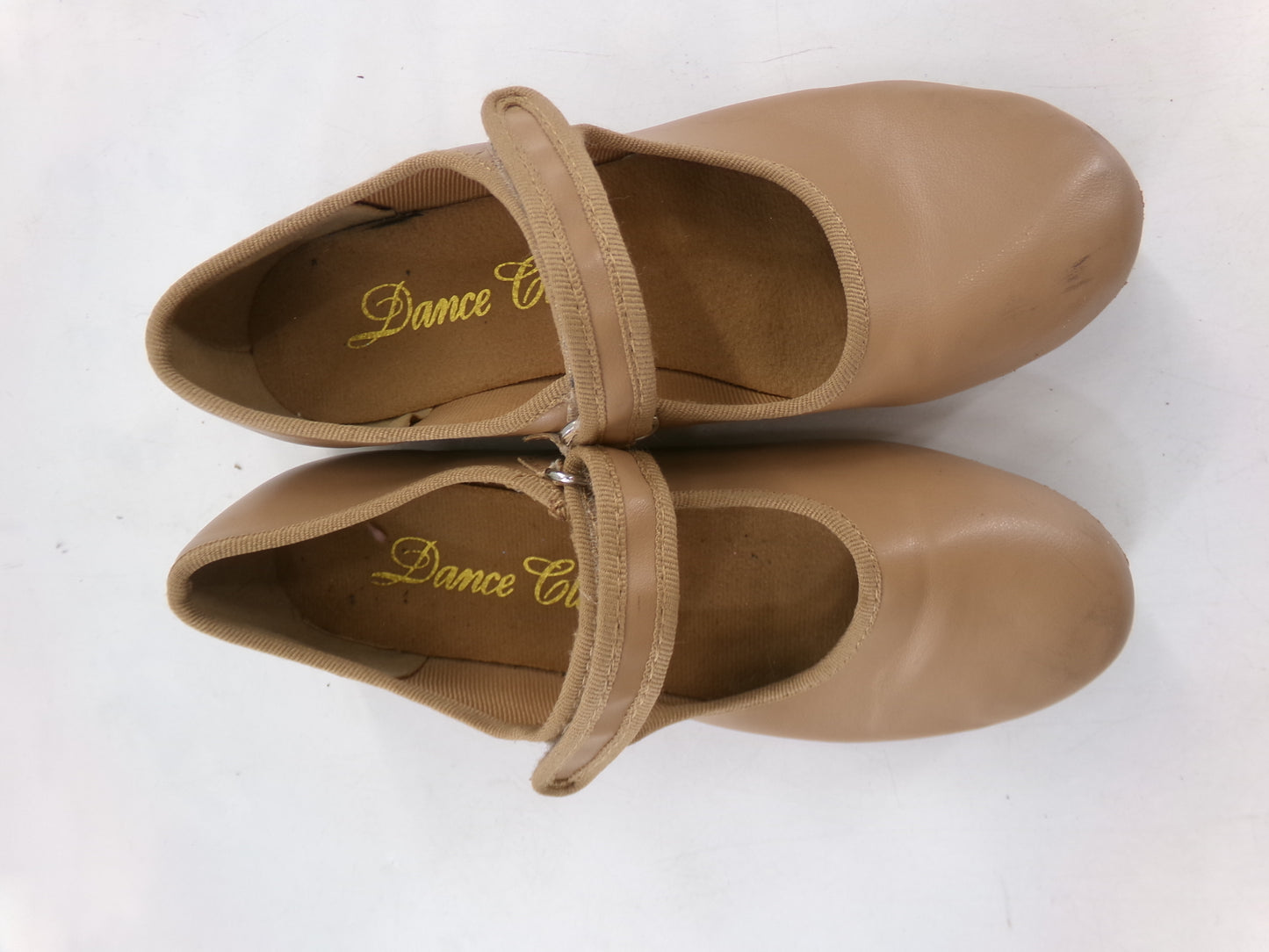 Pre-Owned Tap Shoes Dance Class Women 2M Tan Mary Jane Easy Strap