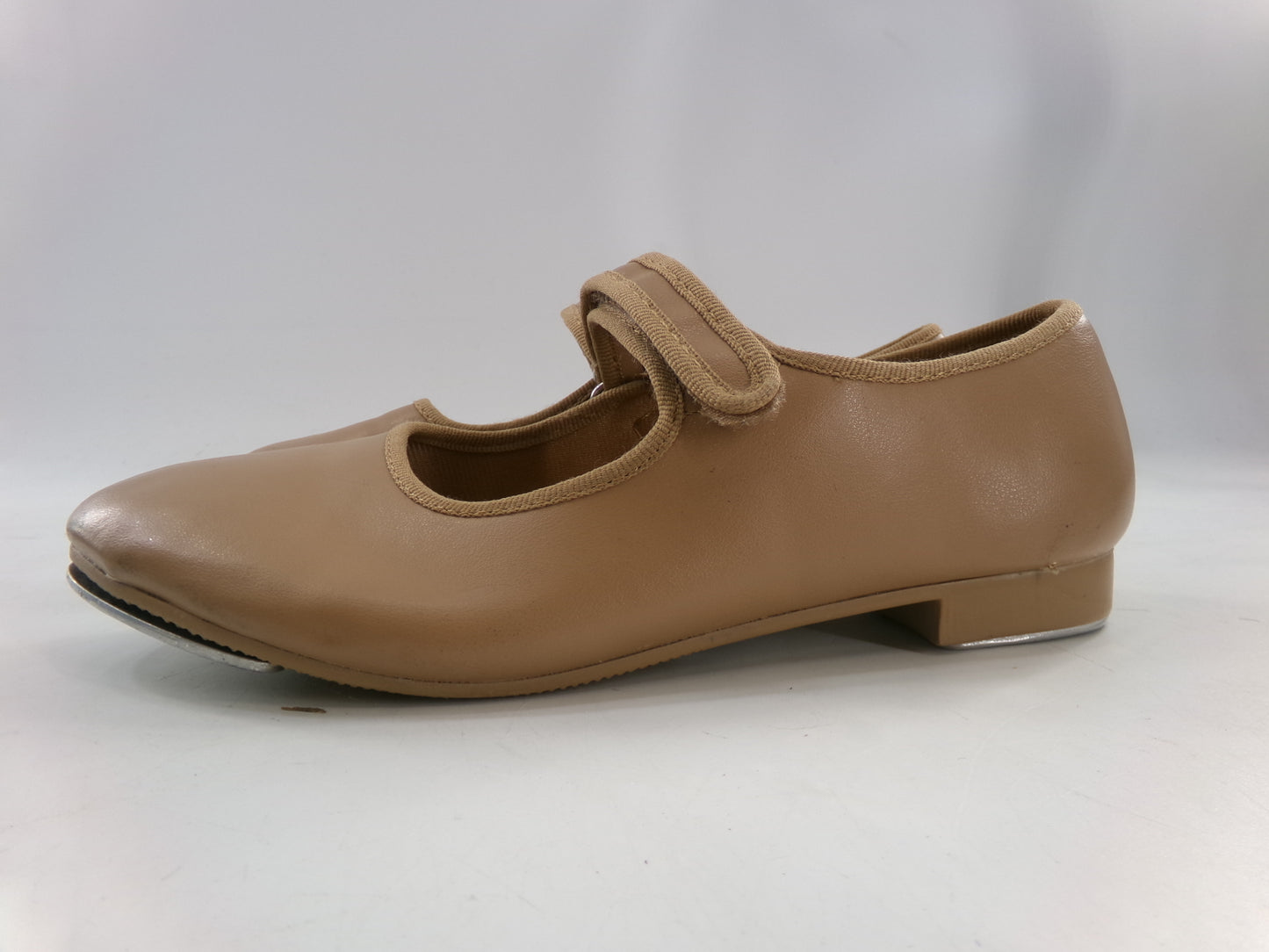 Pre-Owned Tap Shoes Dance Class Women 2M Tan Mary Jane Easy Strap