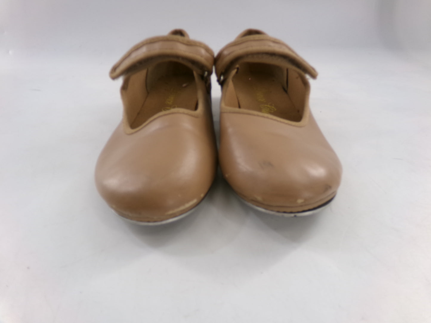 Pre-Owned Tap Shoes Dance Class Women 2M Tan Mary Jane Easy Strap