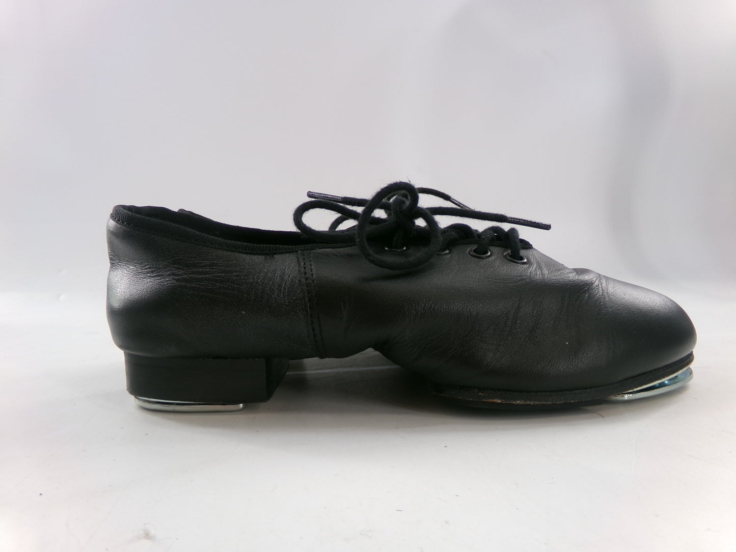 Pre-Owned Split Sole Clogging Shoes Dancing Fair Youth 2.5M Black Oxford Leather