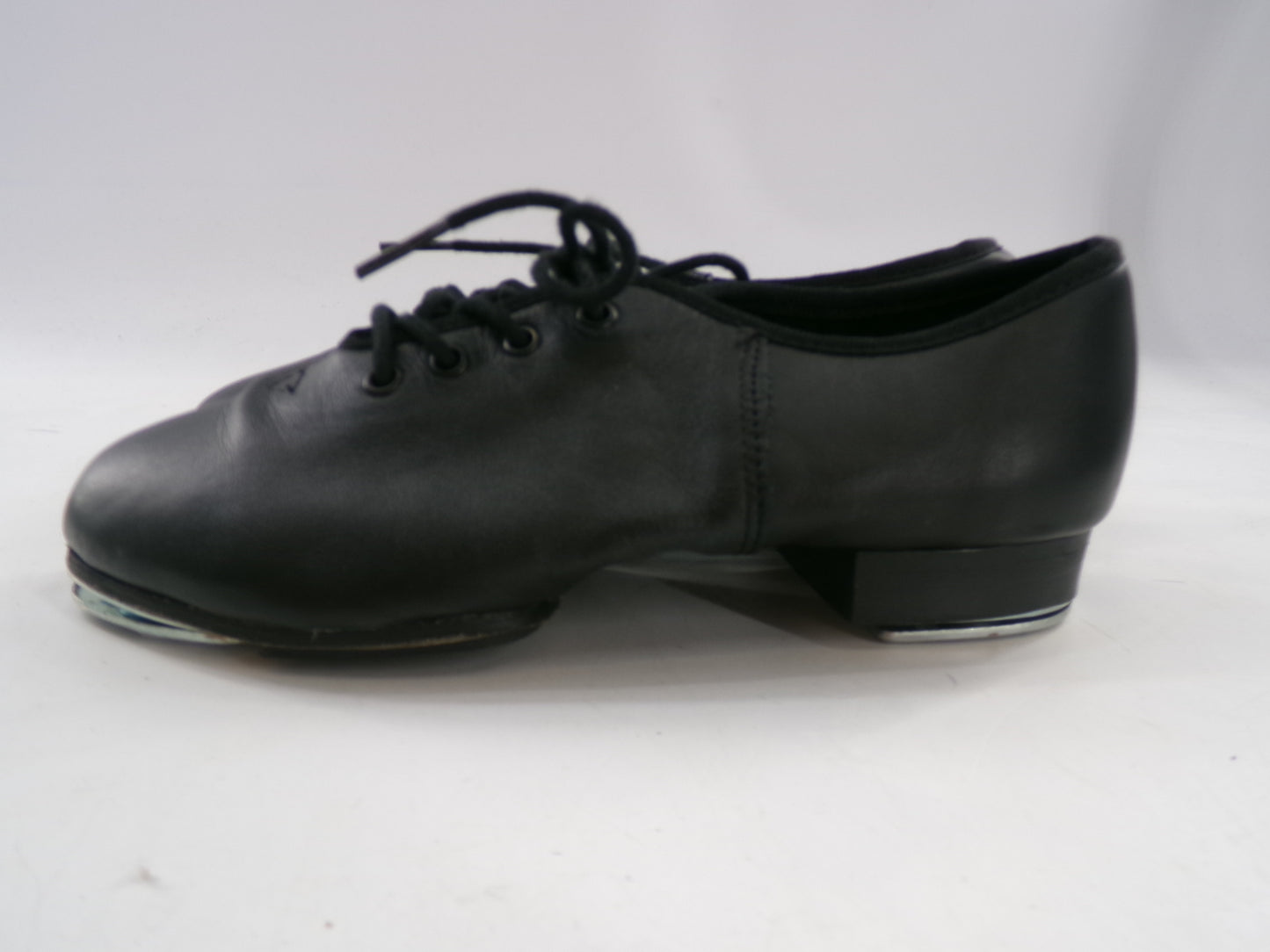 Pre-Owned Split Sole Clogging Shoes Dancing Fair Youth 2.5M Black Oxford Leather