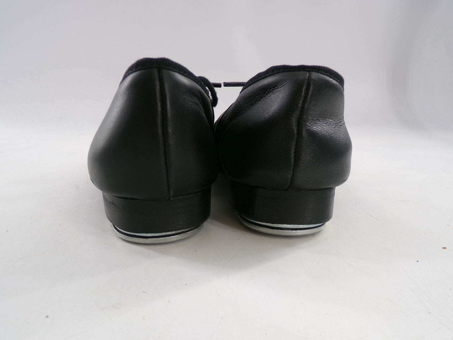 Pre-Owned Split Sole Clogging Shoes Dancing Fair Youth 2.5M Black Oxford Leather