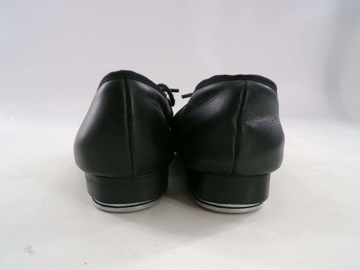 Pre-Owned Split Sole Clogging Shoes Dancing Fair Youth 2.5M Black Oxford Leather