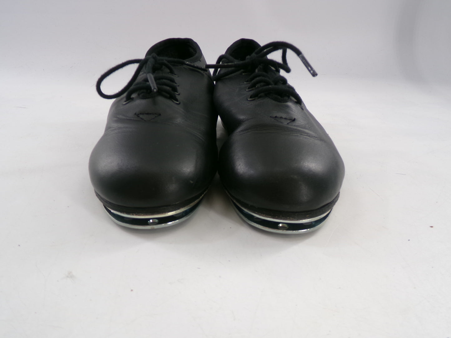 Pre-Owned Split Sole Clogging Shoes Dancing Fair Youth 2.5M Black Oxford Leather