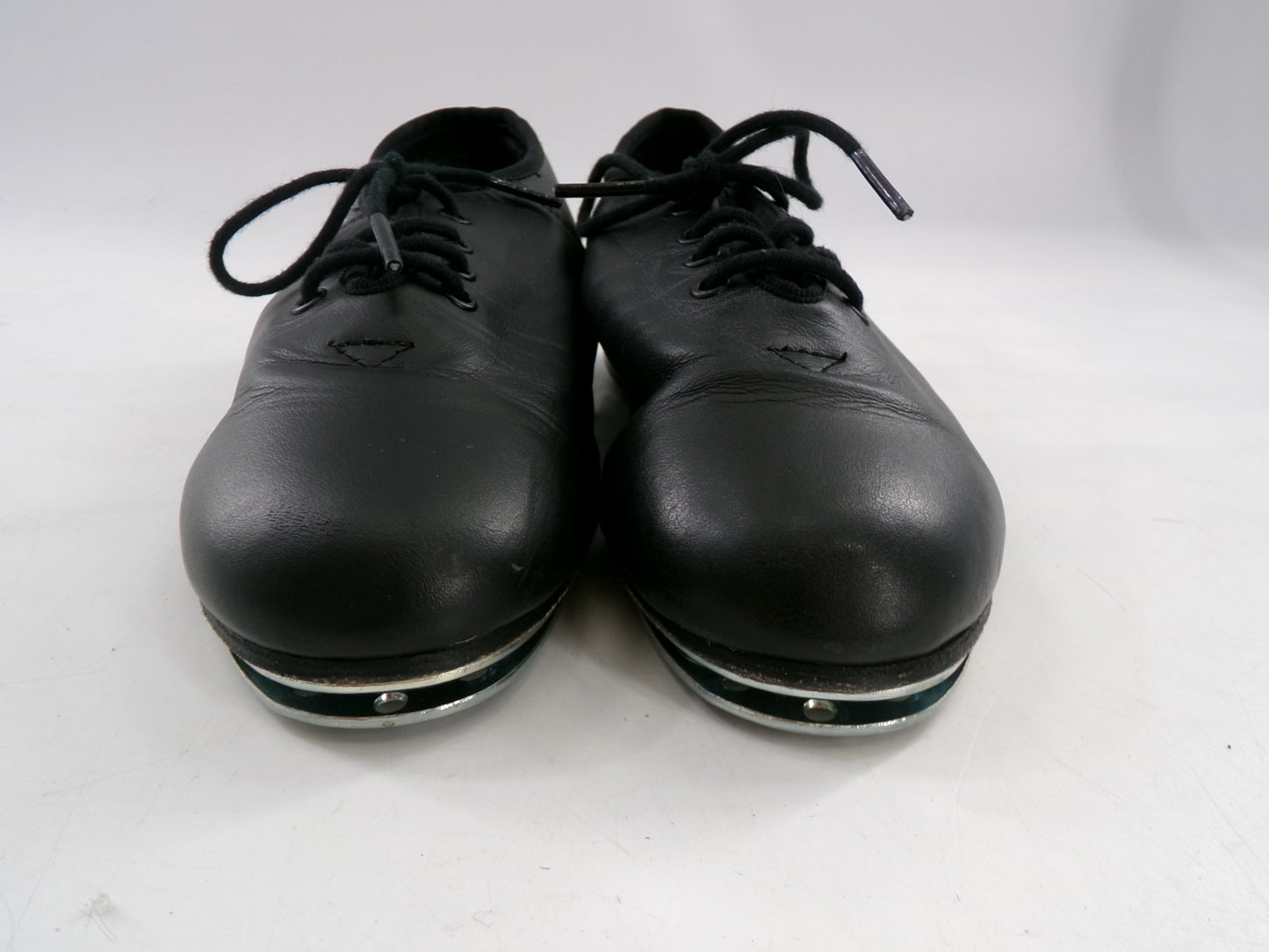 Pre-Owned Split Sole Clogging Shoes Dancing Fair Youth 2.5M Black Oxford Leather