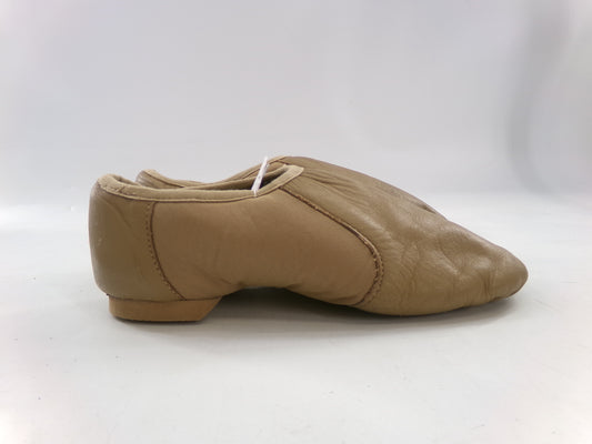 Pre-Owned Jazz Shoes Danz N Motion Tan 9158 Size 6 Slip On Stretch Side
