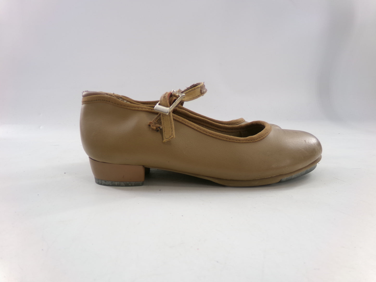Pre-Owned Tan Tap Shoes Danshuz 752 Girls Mary Jane Buckle