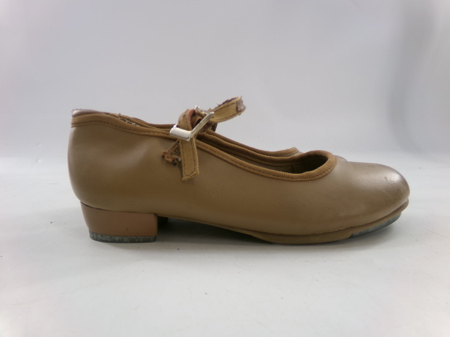 Pre-Owned Tan Tap Shoes Danshuz 752 Girls Mary Jane Buckle