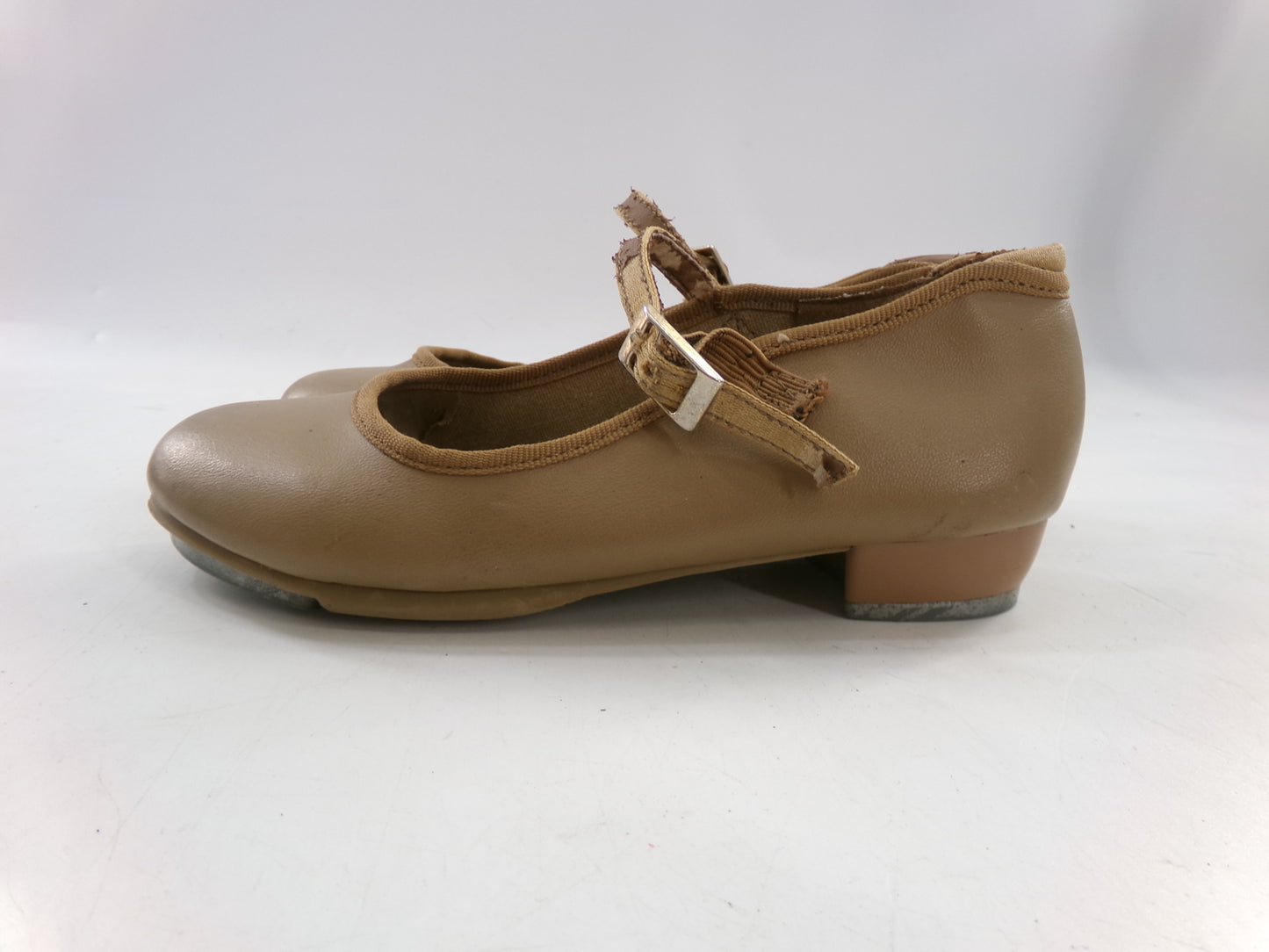 Pre-Owned Tan Tap Shoes Danshuz 752 Girls Mary Jane Buckle