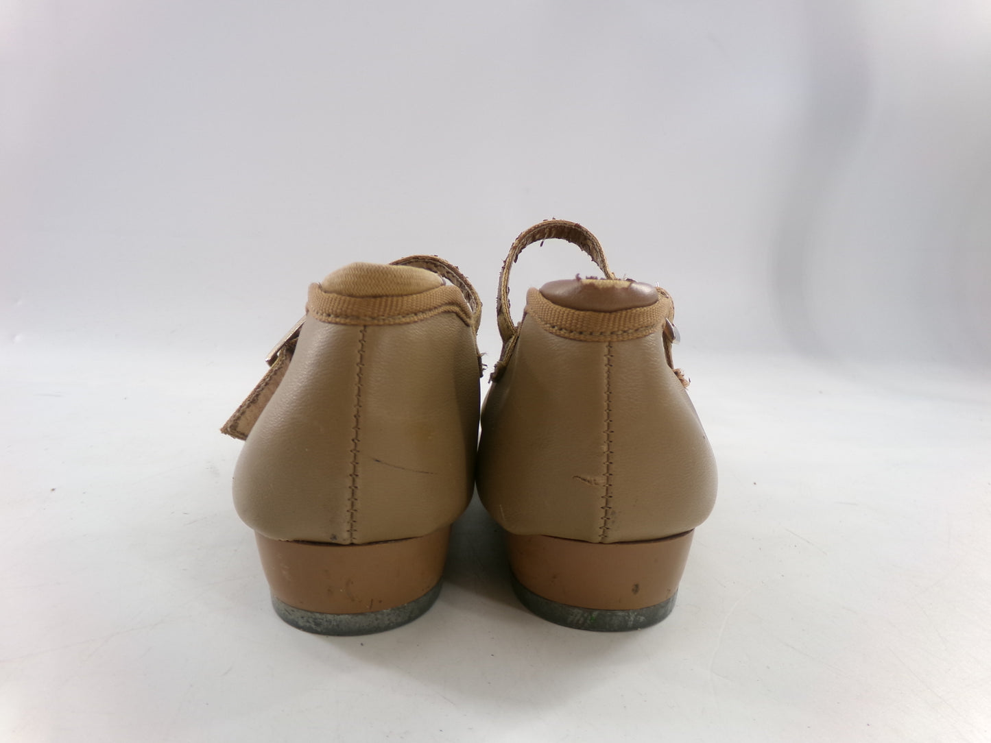 Pre-Owned Tan Tap Shoes Danshuz 752 Girls Mary Jane Buckle