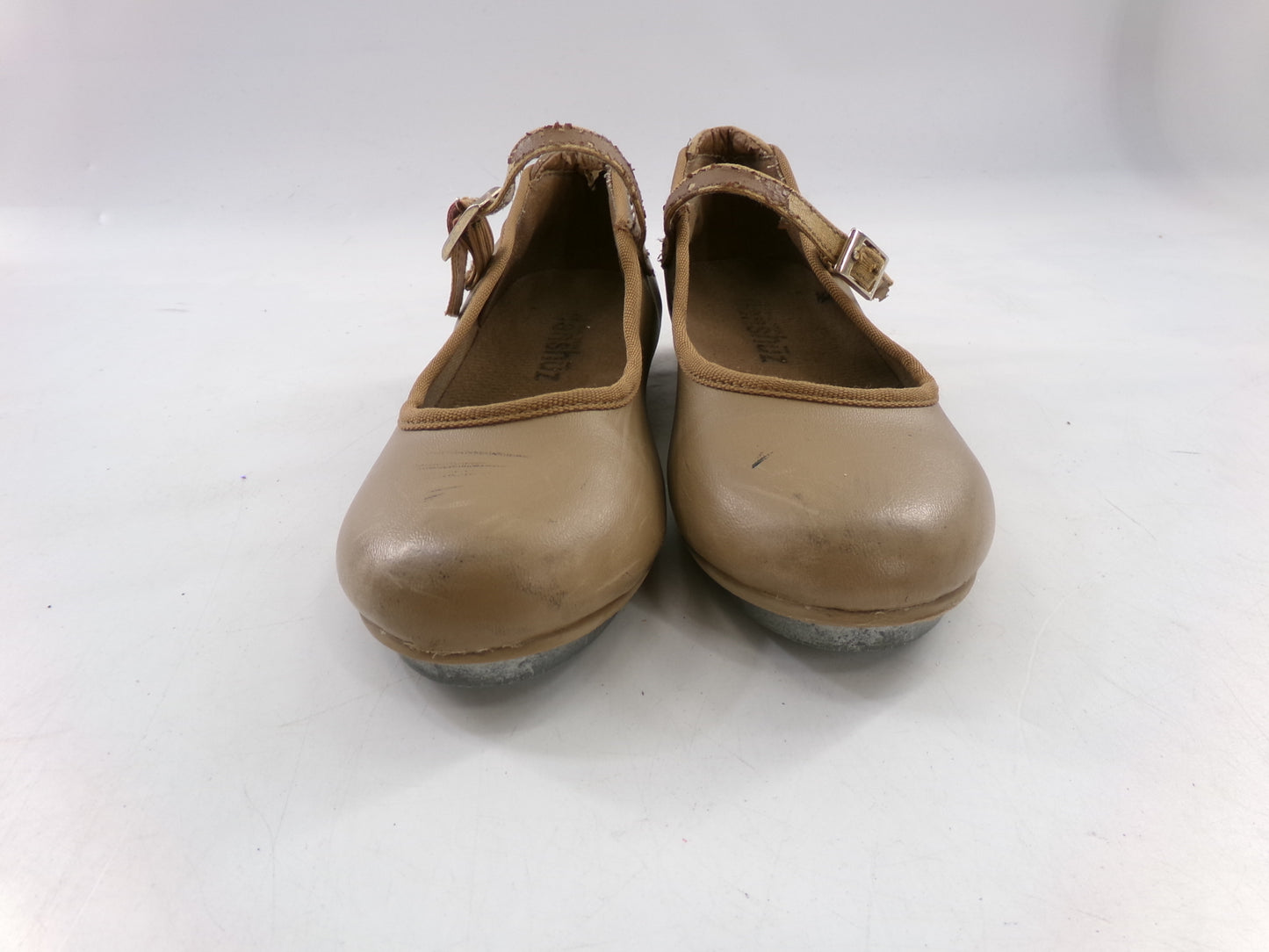 Pre-Owned Tan Tap Shoes Danshuz 752 Girls Mary Jane Buckle