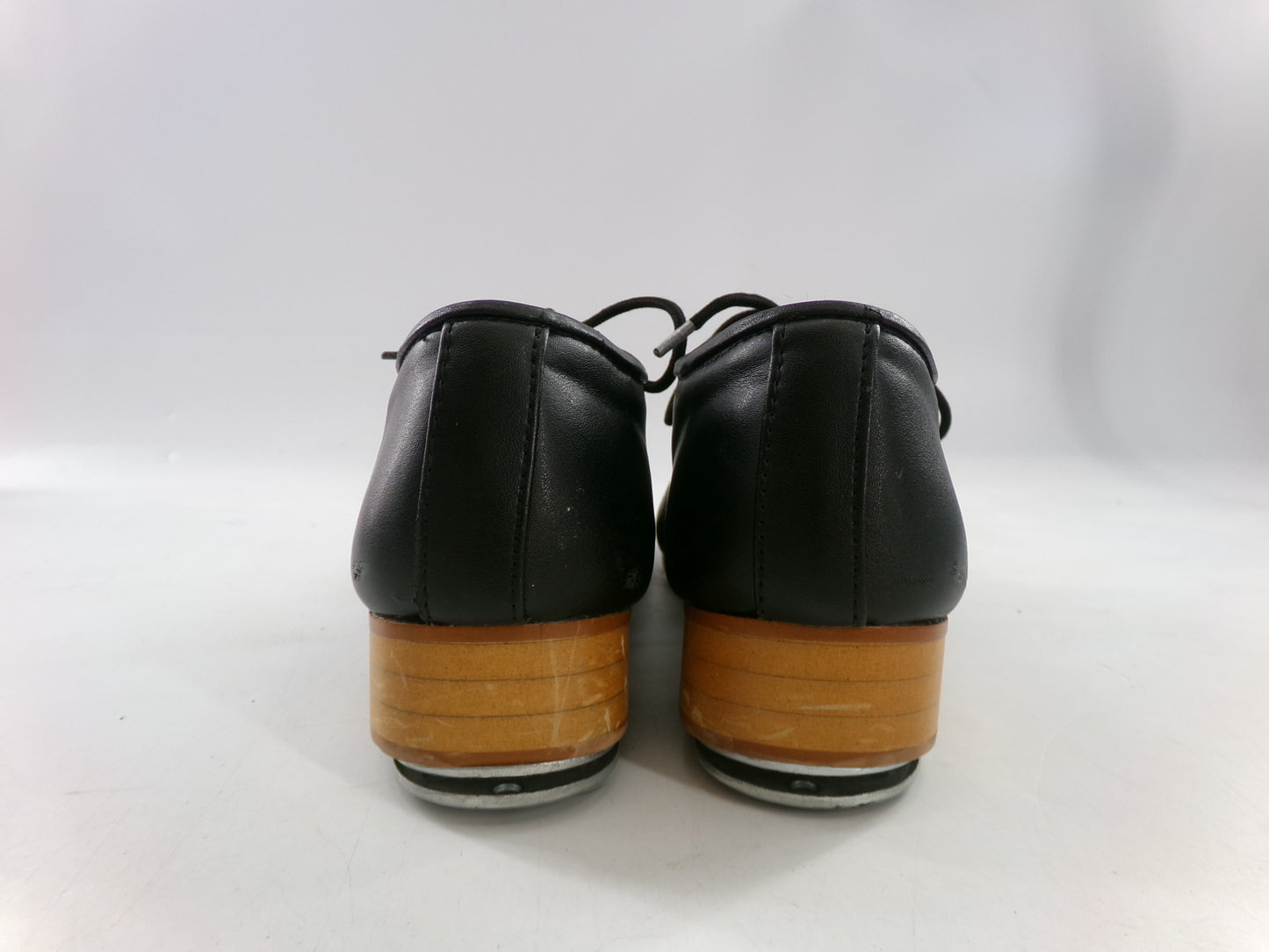 Pre-Owned Buck Clogging Shoes Steven Stompers Youth 5M Oxford Leather FULL Sole