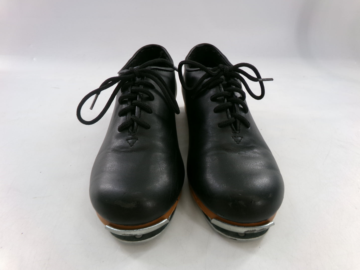 Pre-Owned Buck Clogging Shoes Steven Stompers Youth 5M Oxford Leather FULL Sole
