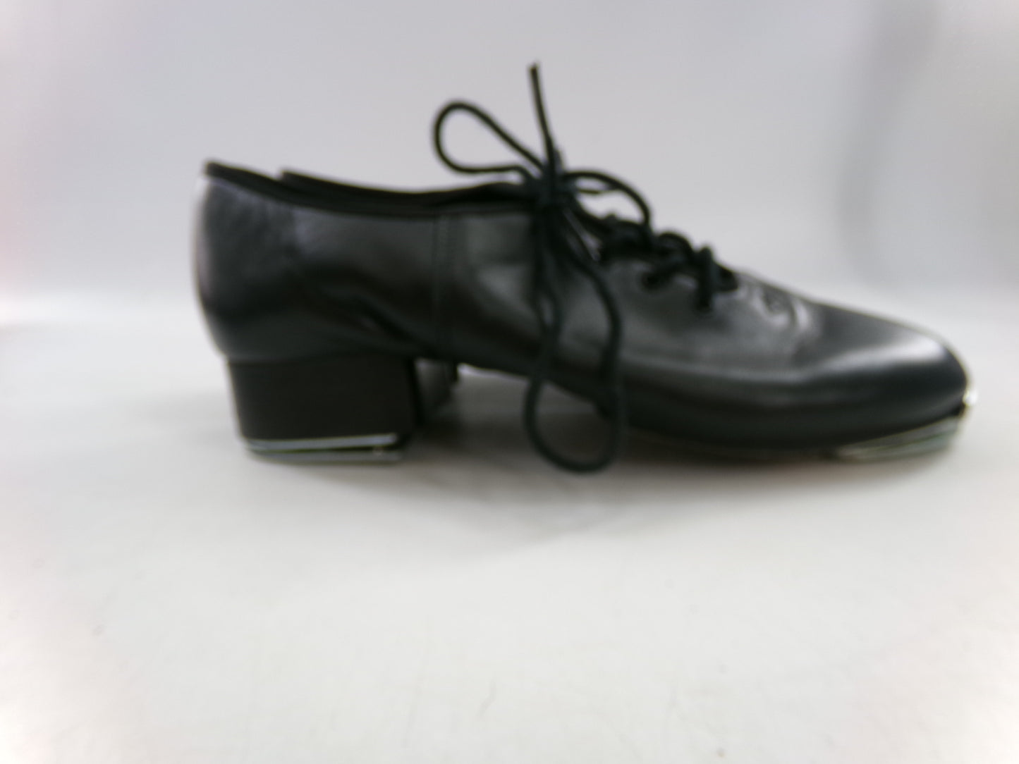 Pre-Owned Split Sole Buck Clogging Shoes Dancing Fair Adult 8M Black Oxford Leather