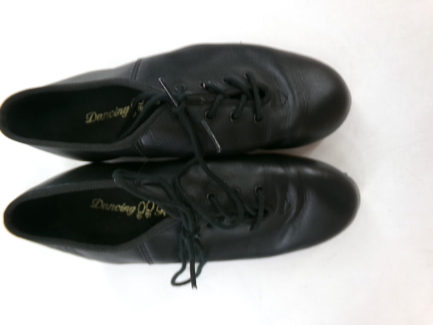 Pre-Owned Split Sole Buck Clogging Shoes Dancing Fair Adult 8M Black Oxford Leather