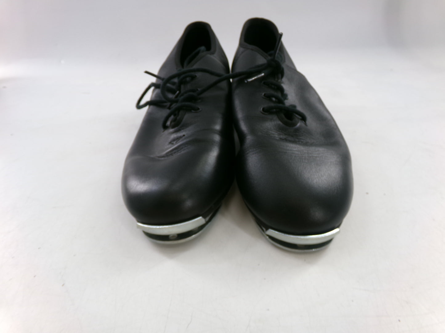 Pre-Owned Split Sole Buck Clogging Shoes Dancing Fair Adult 8M Black Oxford Leather