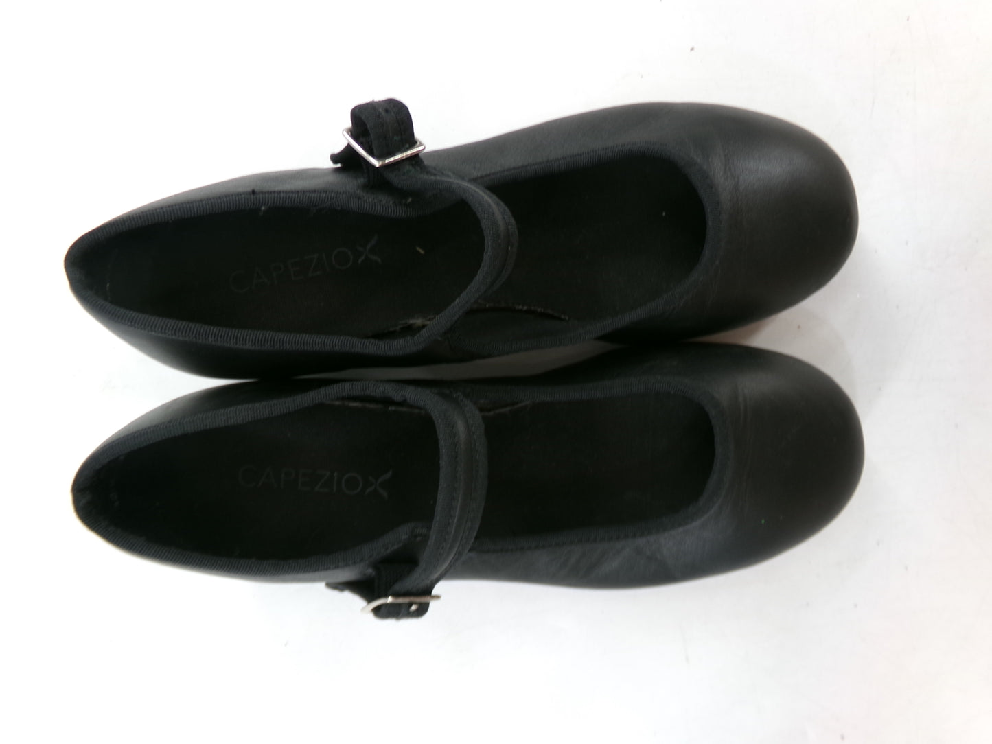 Pre-Owned Tap Shoes Capezio Adult 6M Black Jane Leather Buckle