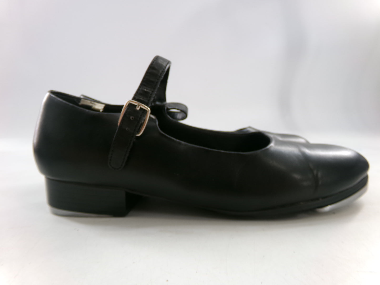 Pre-Owned Tap Shoes Adult 9 Black Mary Jane Leather Buckle
