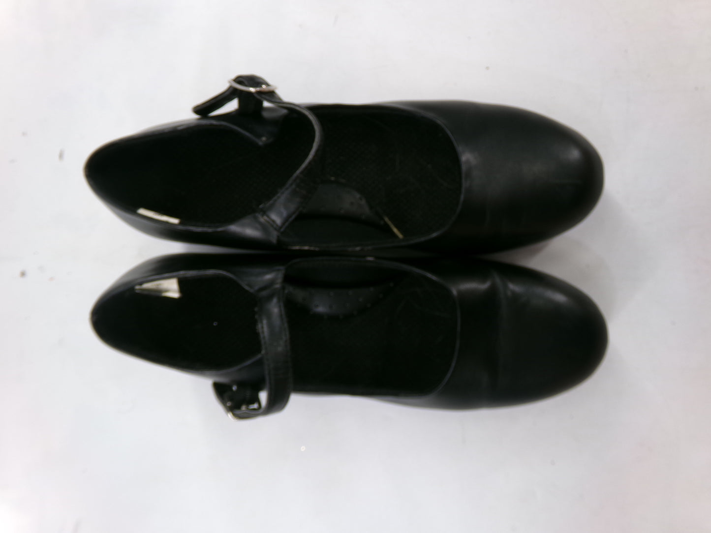 Pre-Owned Tap Shoes Adult 9 Black Mary Jane Leather Buckle