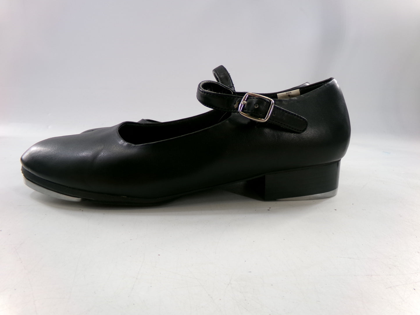Pre-Owned Tap Shoes Adult 9 Black Mary Jane Leather Buckle