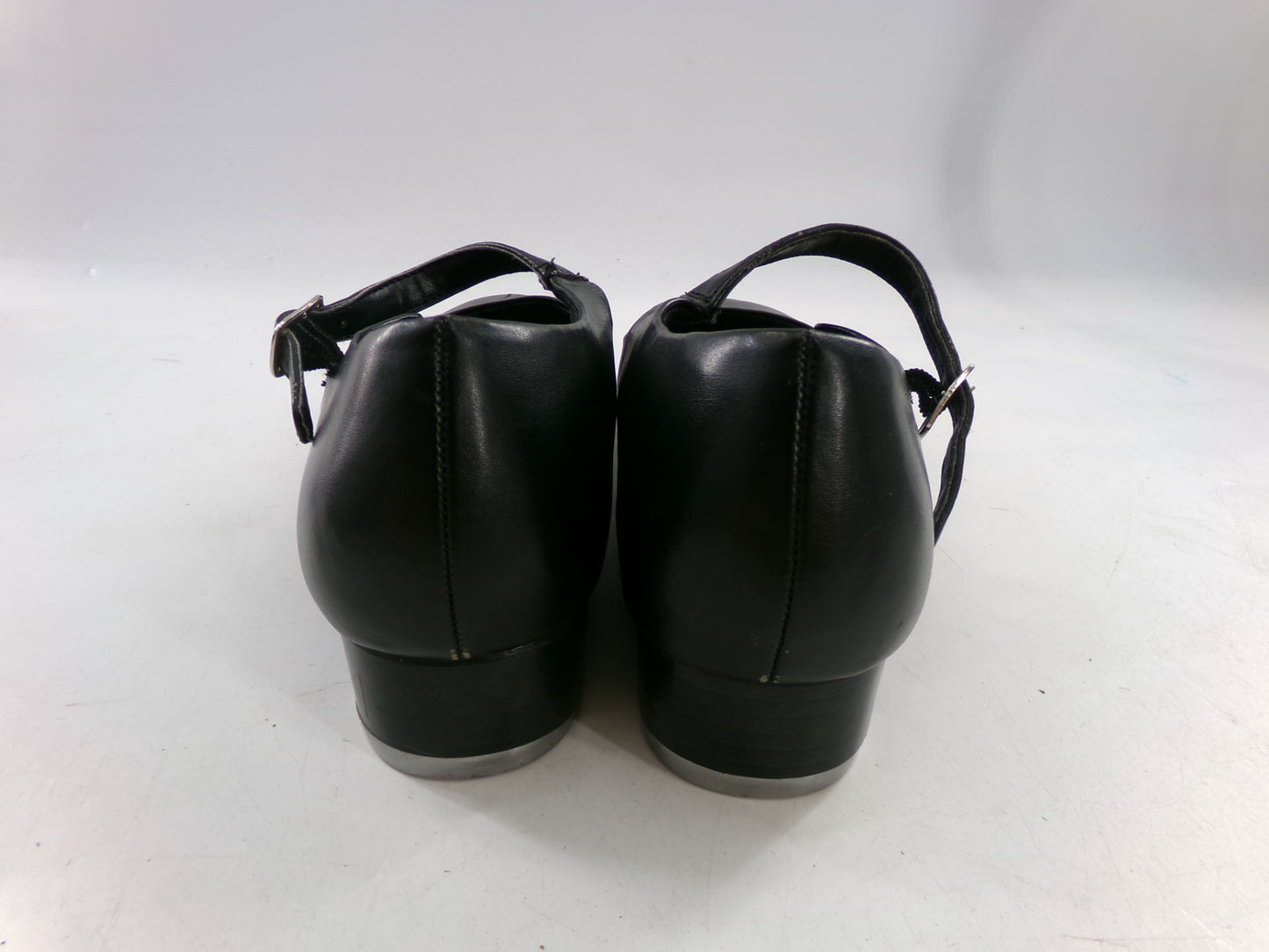 Pre-Owned Tap Shoes Adult 9 Black Mary Jane Leather Buckle