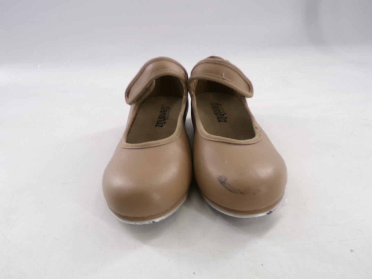Pre-Owned Tap Shoes Danshuz 534 Toddler 13.5M Tan Mary Jane Easy Strap