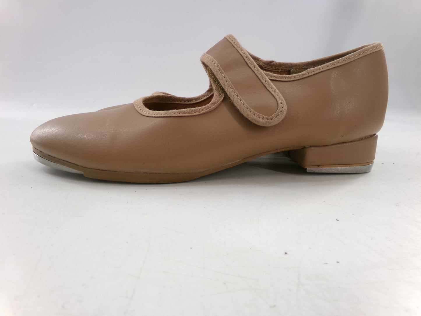 Pre-Owned Tan Tap Shoes SoDanca Child 13.5M Mary Jane Leather Loop Strap
