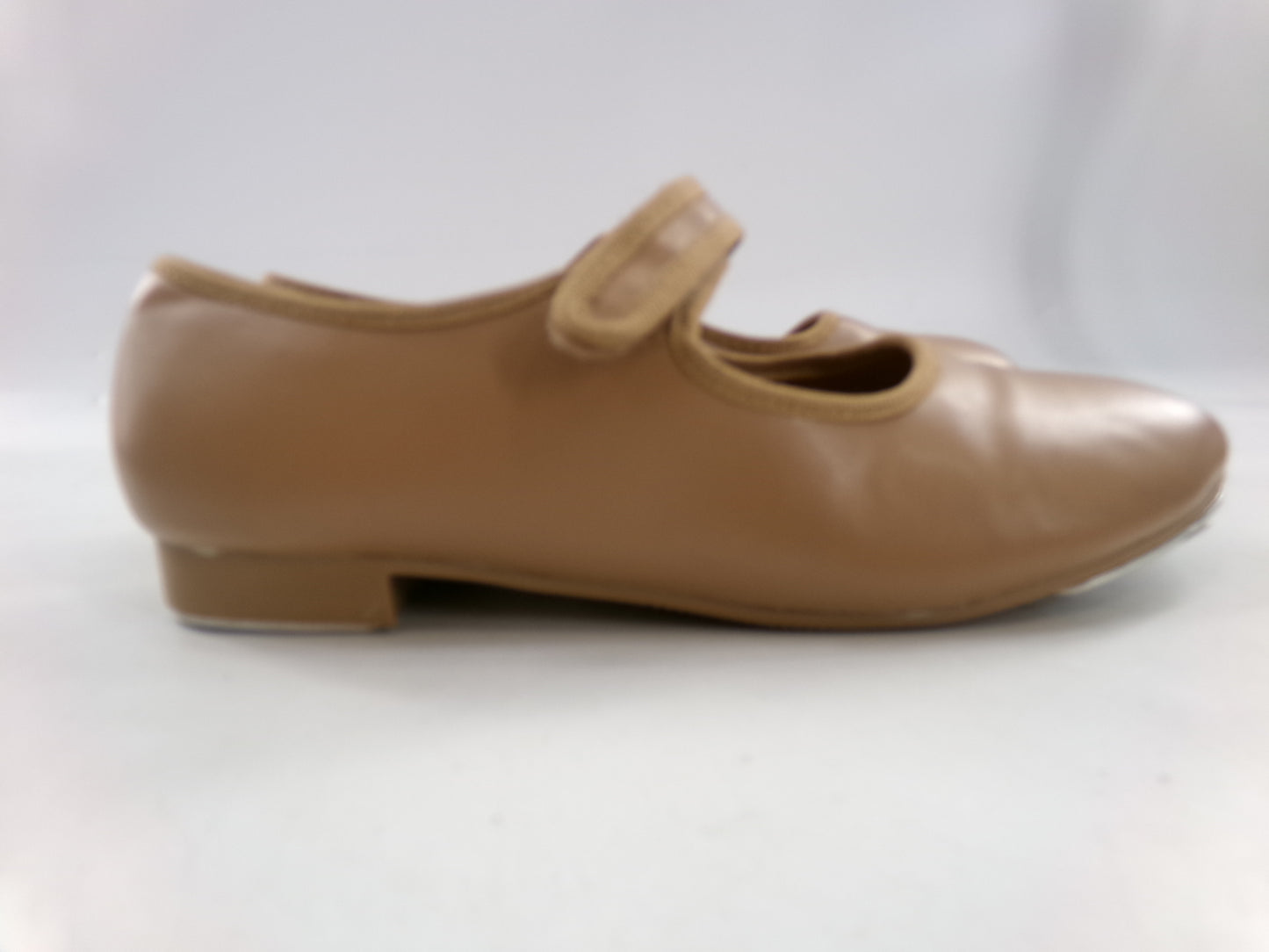 Pre-Owned Tan Tap Shoes Dance Class Big Kid 13.5M Mary Jane Leather Student