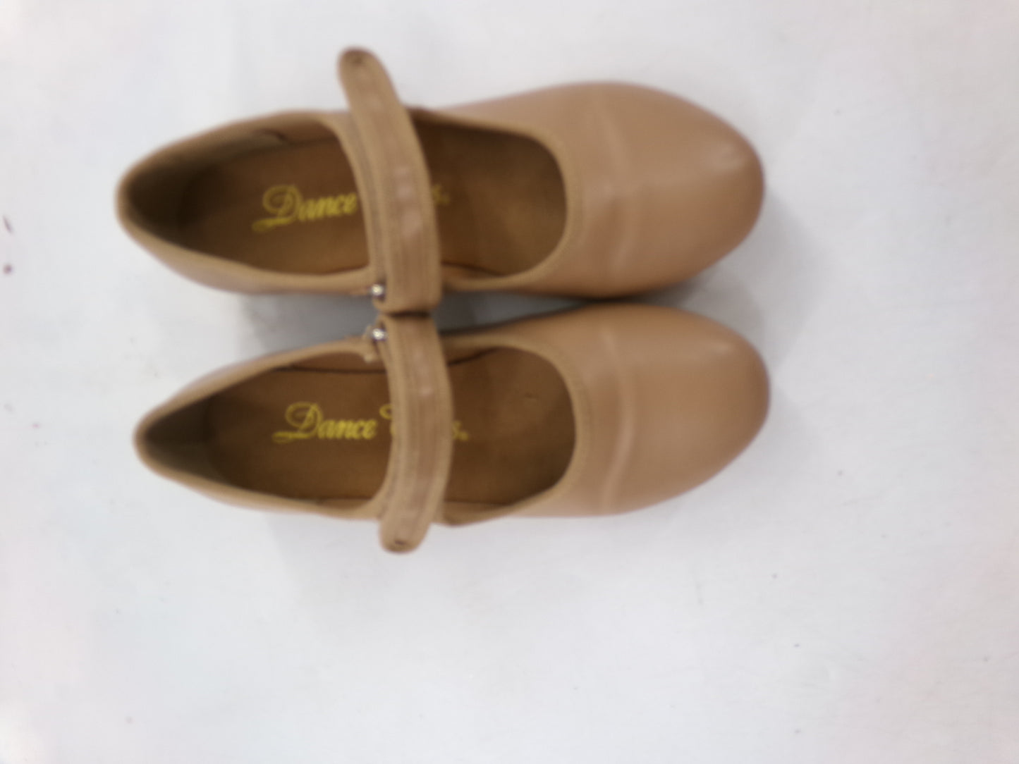 Pre-Owned Tan Tap Shoes Dance Class Big Kid 13.5M Mary Jane Leather Student