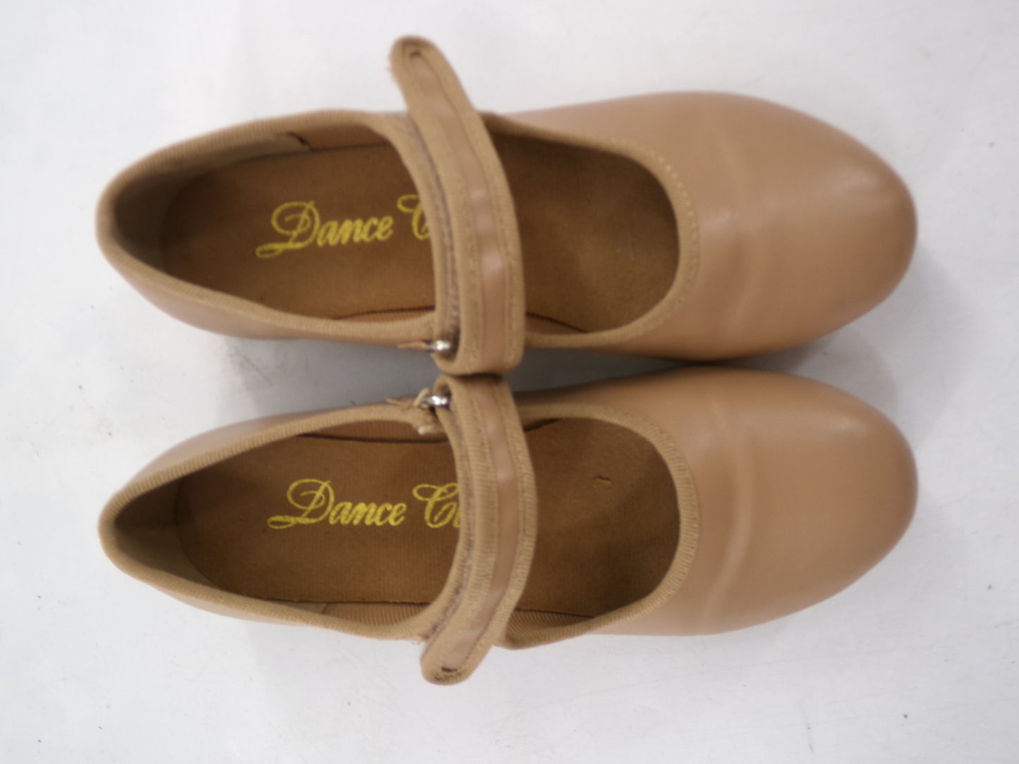 Pre-Owned Tan Tap Shoes Dance Class Big Kid 13.5M Mary Jane Leather Student