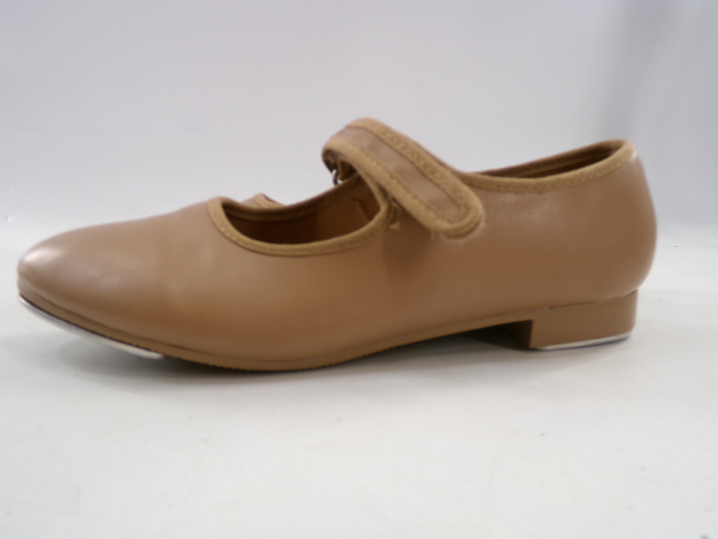 Pre-Owned Tan Tap Shoes Dance Class Big Kid 13.5M Mary Jane Leather Student