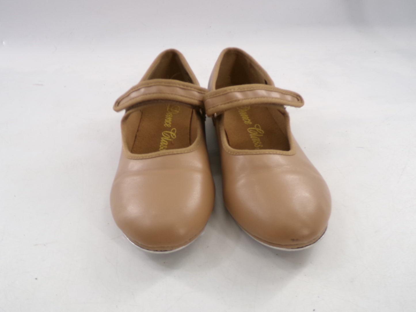 Pre-Owned Tan Tap Shoes Dance Class Big Kid 13.5M Mary Jane Leather Student