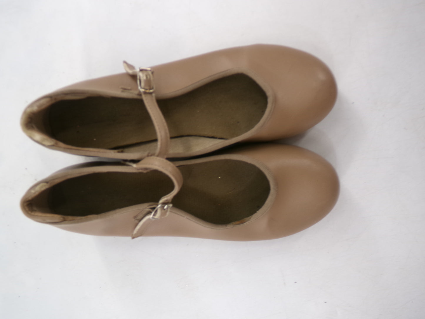 Pre-Owned Tap Shoes Dancing Fair Youth 5.5M Mary Jane Leather Buckle Tan