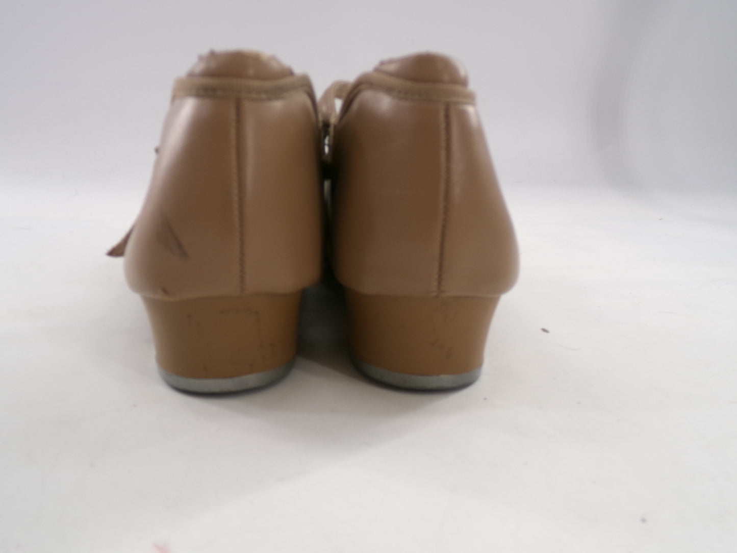 Pre-Owned Tap Shoes Dancing Fair Youth 5.5M Mary Jane Leather Buckle Tan