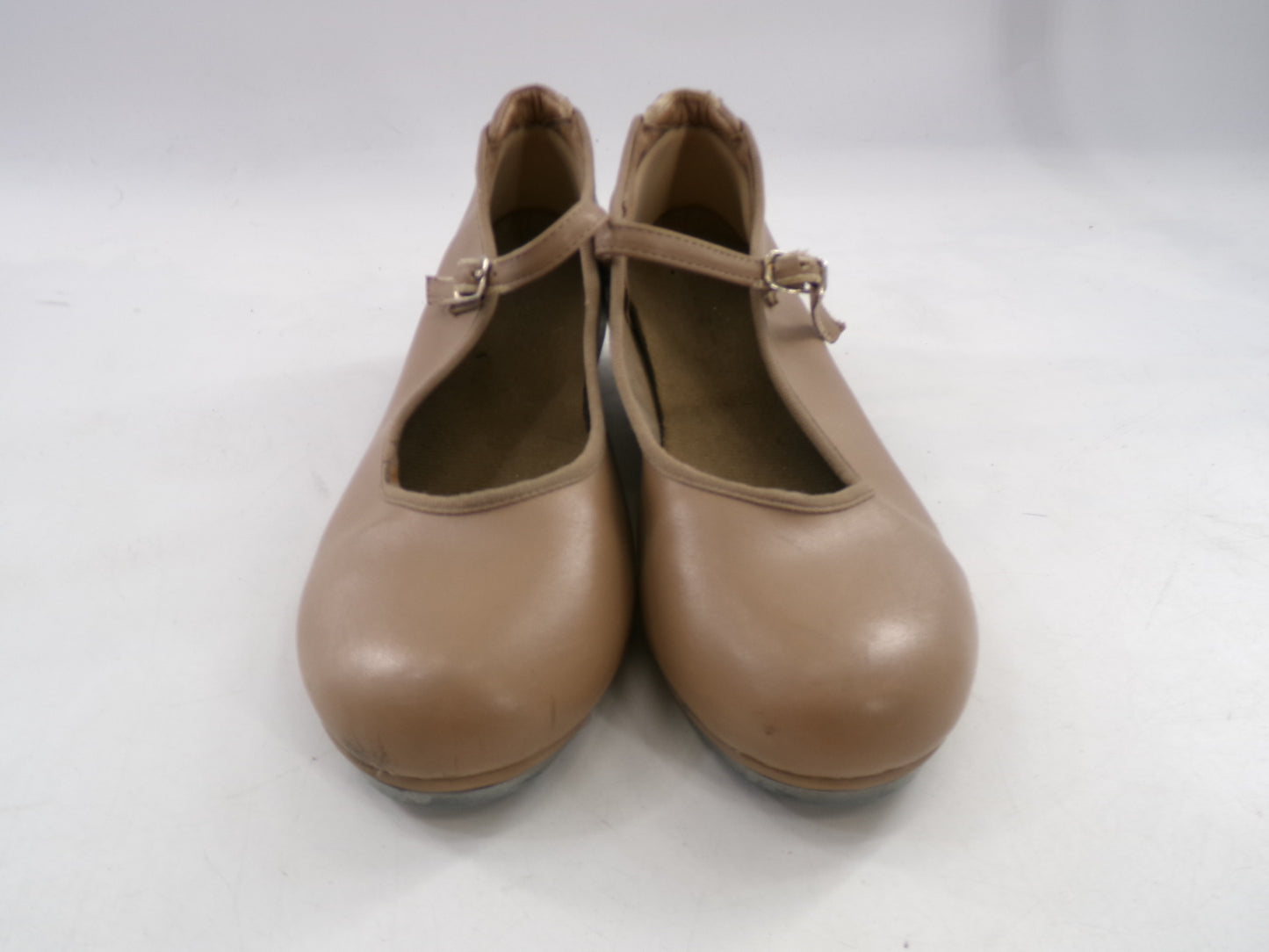 Pre-Owned Tap Shoes Dancing Fair Youth 5.5M Mary Jane Leather Buckle Tan