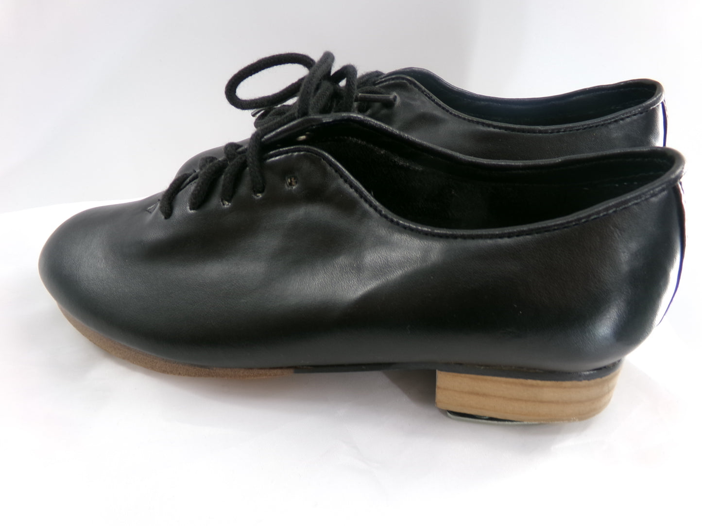 Pre-Owned Buck Clogging Shoes Steven Stompers Kids 2.5M Oxford Leather Split Sole