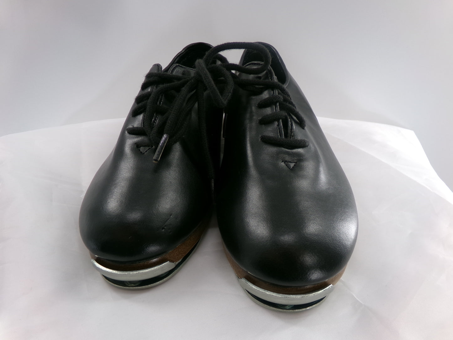 Pre-Owned Buck Clogging Shoes Steven Stompers Kids 2.5M Oxford Leather Split Sole