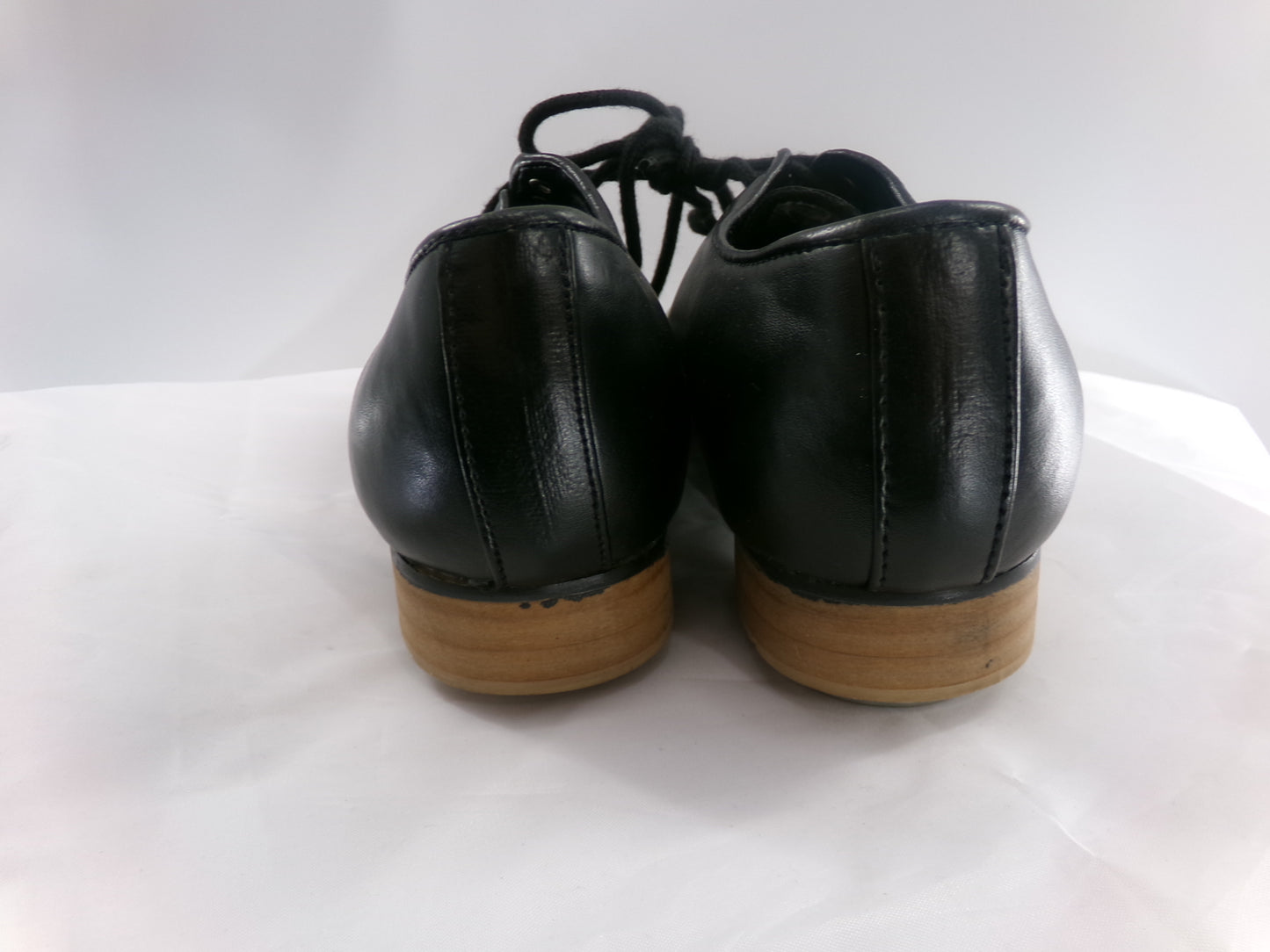 Pre-Owned Buck Clogging Shoes Steven Stompers Kids 2.5M Oxford Leather Split Sole