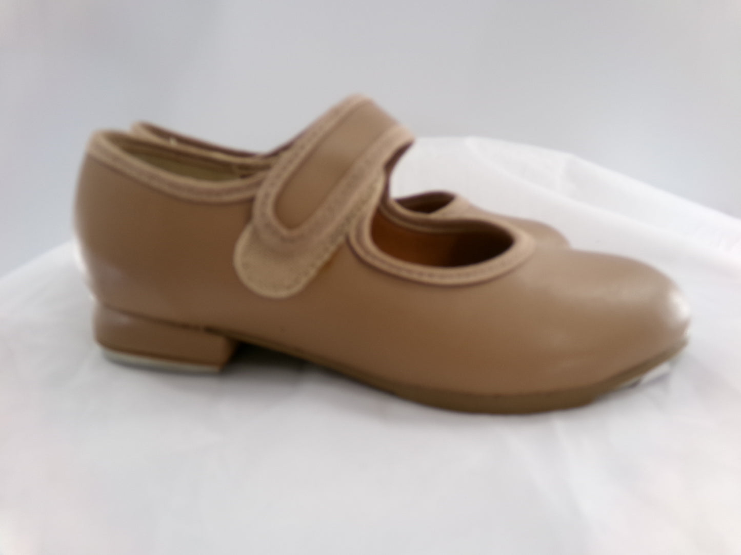 Pre-Owned Tan Tap Shoes SoDanca Child 10M Mary Jane Leather Loop Strap