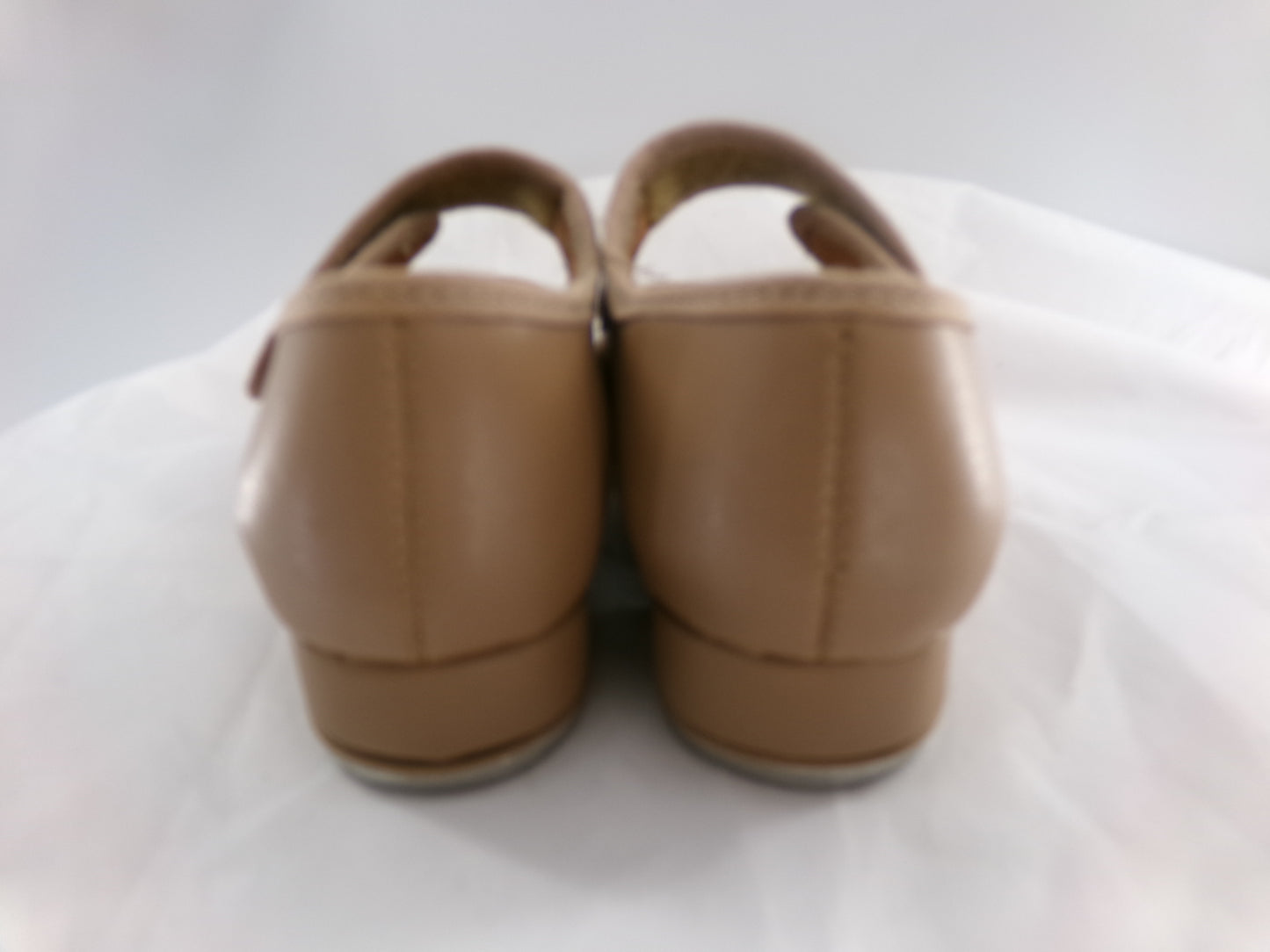 Pre-Owned Tan Tap Shoes SoDanca Child 10M Mary Jane Leather Loop Strap