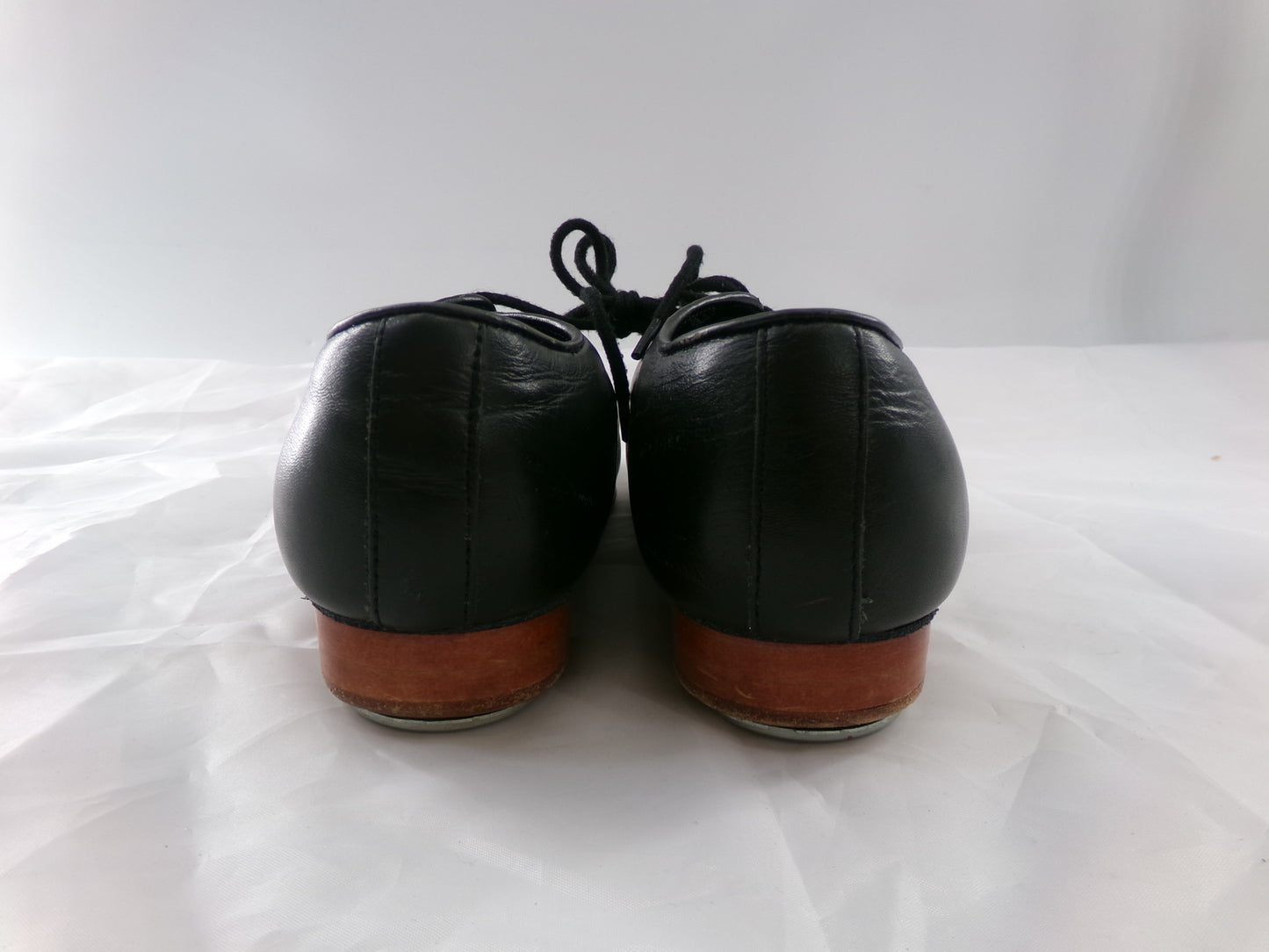 Pre-Owned Buck Clogging Shoes Steven Stompers Kids 3.5M Oxford Leather Full Sole