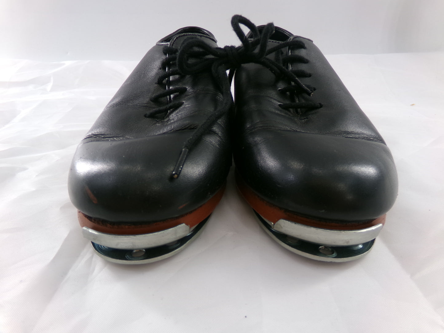 Pre-Owned Buck Clogging Shoes Steven Stompers Kids 3.5M Oxford Leather Full Sole