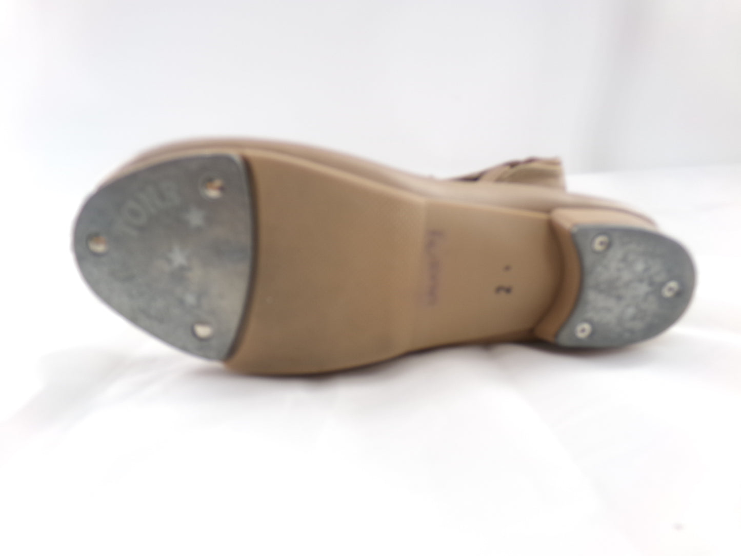 Pre-Owned Tan Tap Shoes Danshuz 752 Girls 2.5M Mary Jane Buckle