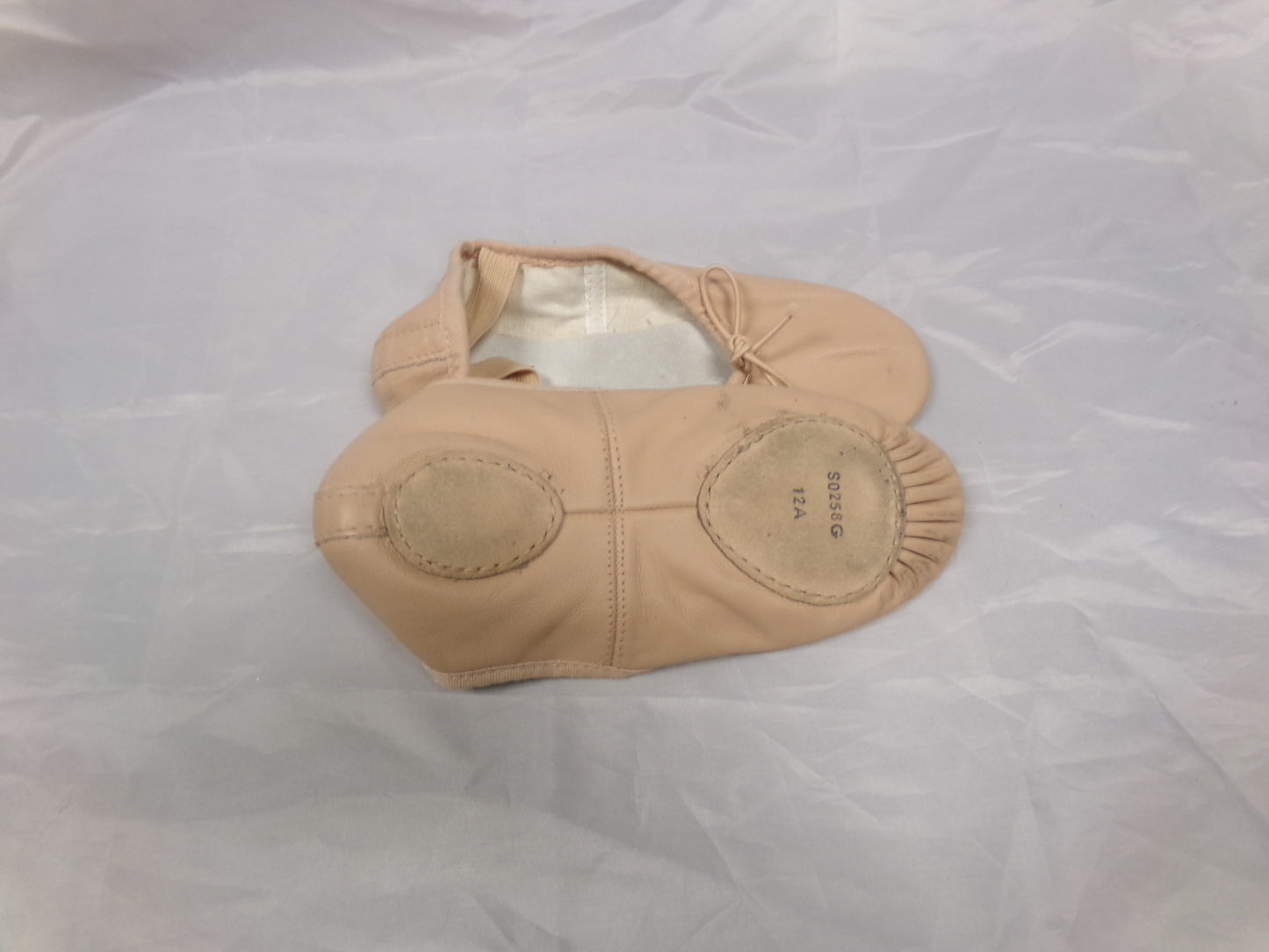 Pre-Owned Ballet Shoes Bloch Big Kid 12A Tie Drawstring Leather Single Strap Split Sole
