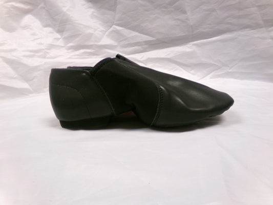 Pre-Owned Generic Jazz Shoe Youth 4 Black Leather Slip On