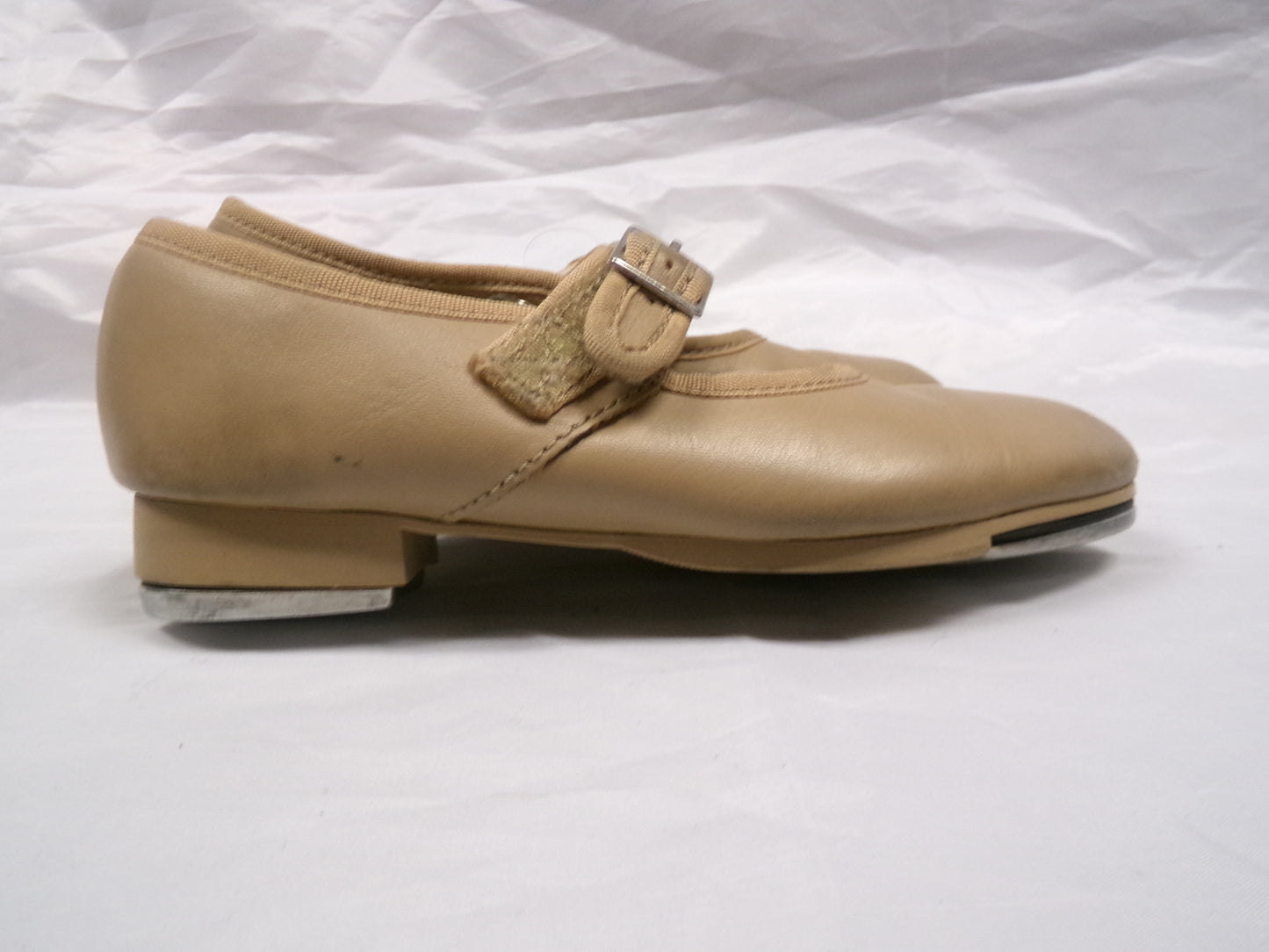 Pre-Owned Tap Shoes Capezio 3800 Toddler 11.5 Jane Leather Easy Strap Tan