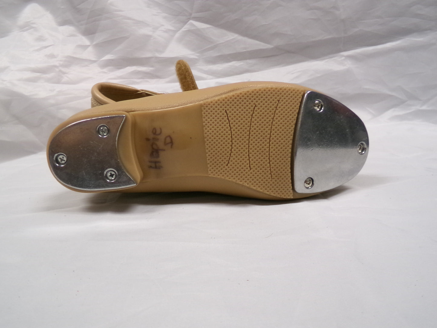 Pre-Owned Dance Tap Shoes Stelle Youth 1.5M Mary Jane easy Strap Tan